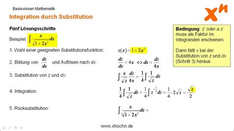 integral substitution aufgaben